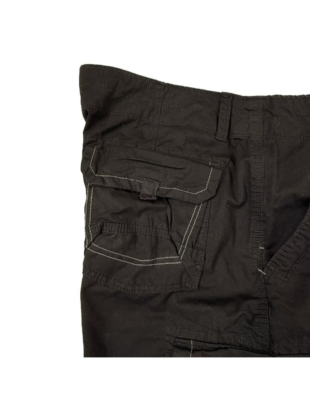 Unionbay Cargo Shorts Mens size 38 Relaxed Stretch Bermuda Pockets Black - Picture 6 of 9